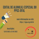 Edital aluno especial e domínio conexo - PPGS 2022
